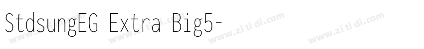 StdsungEG Extra Big5字体转换